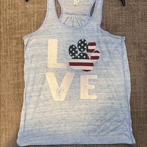 Bella LOVE dog print tank
